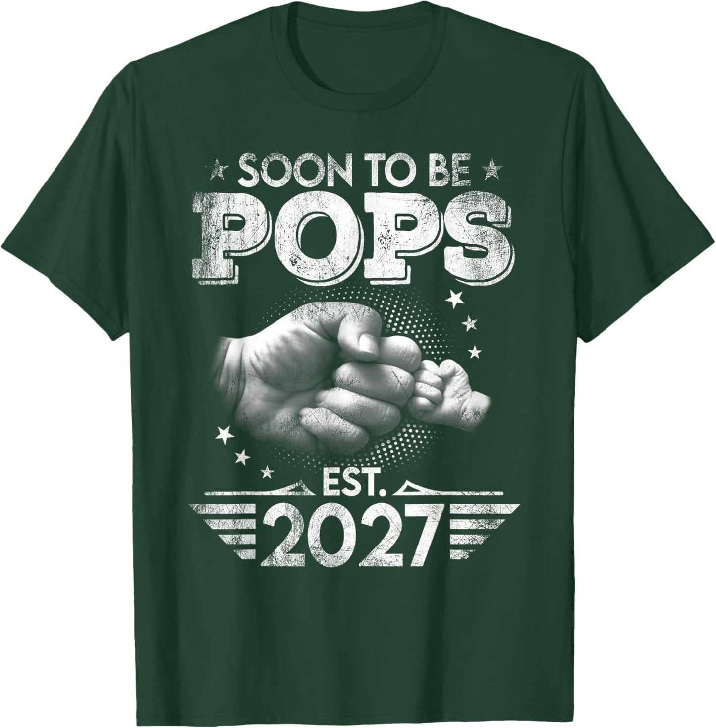 Pops est 2027 Loading Future New Dad T-Shirt - T-Shirt | Forest