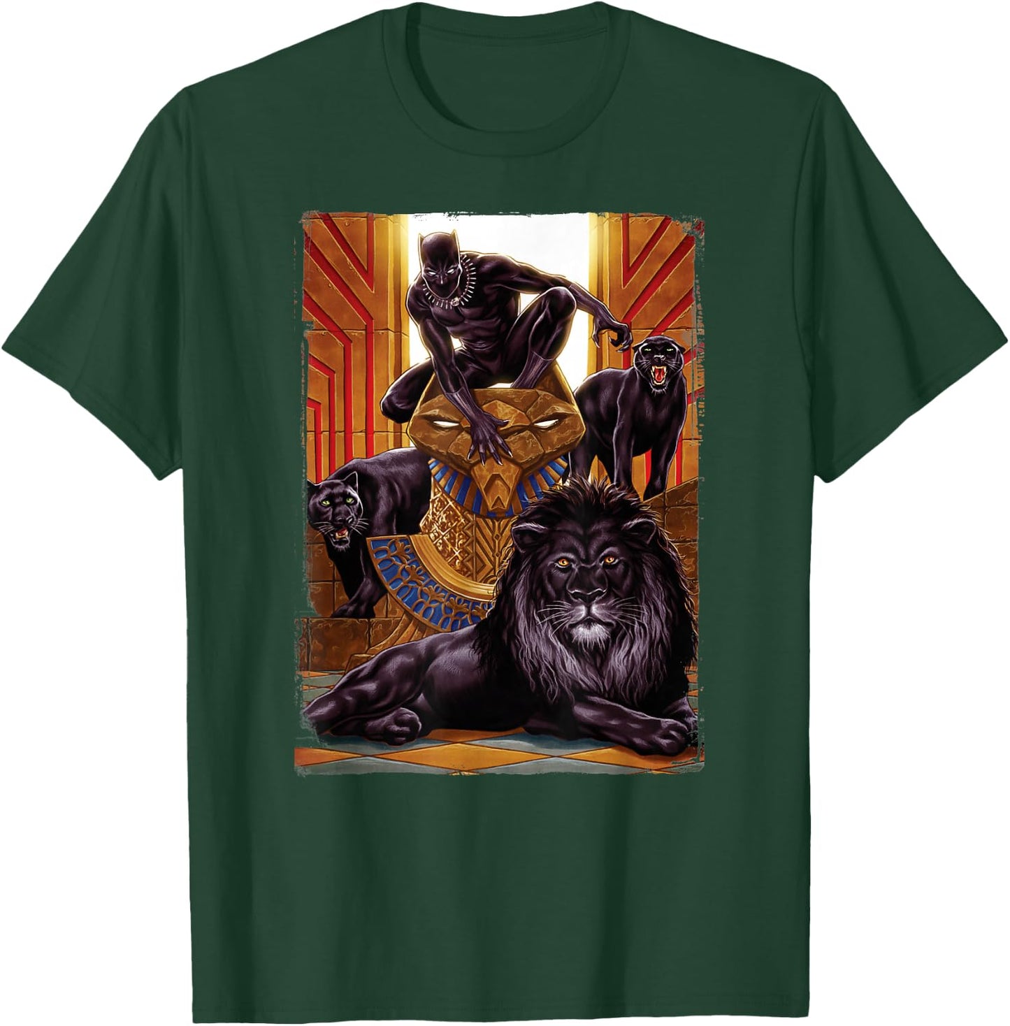 Marvel Black Panther King in The Lion's Den Graphic T-Shirt - T-Shirt | Forest
