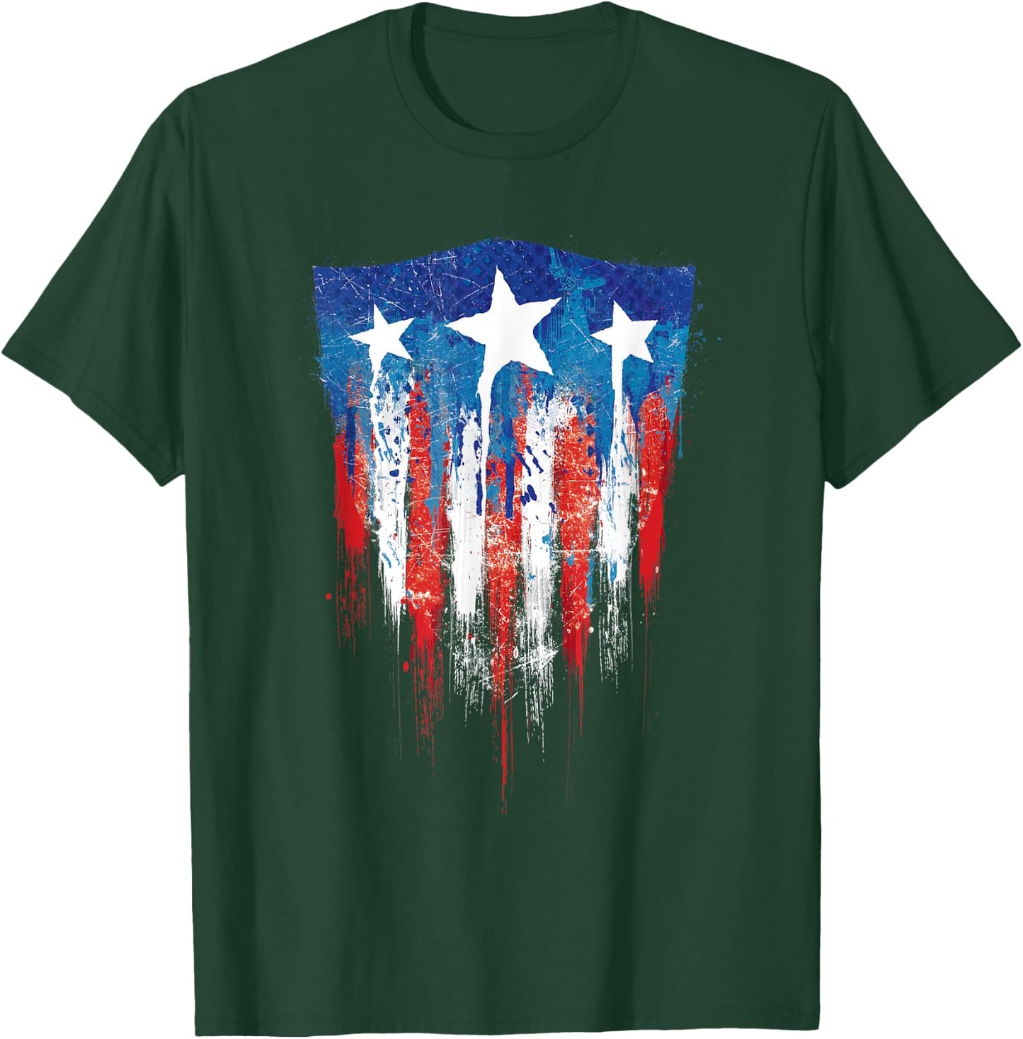 Marvel Captain America Flag T-Shirt - T-Shirt | Forest