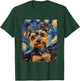 Yorkshire Terrier Yorkie Dog Van Gogh Style Starry Night T-Shirt - T-Shirt | Forest