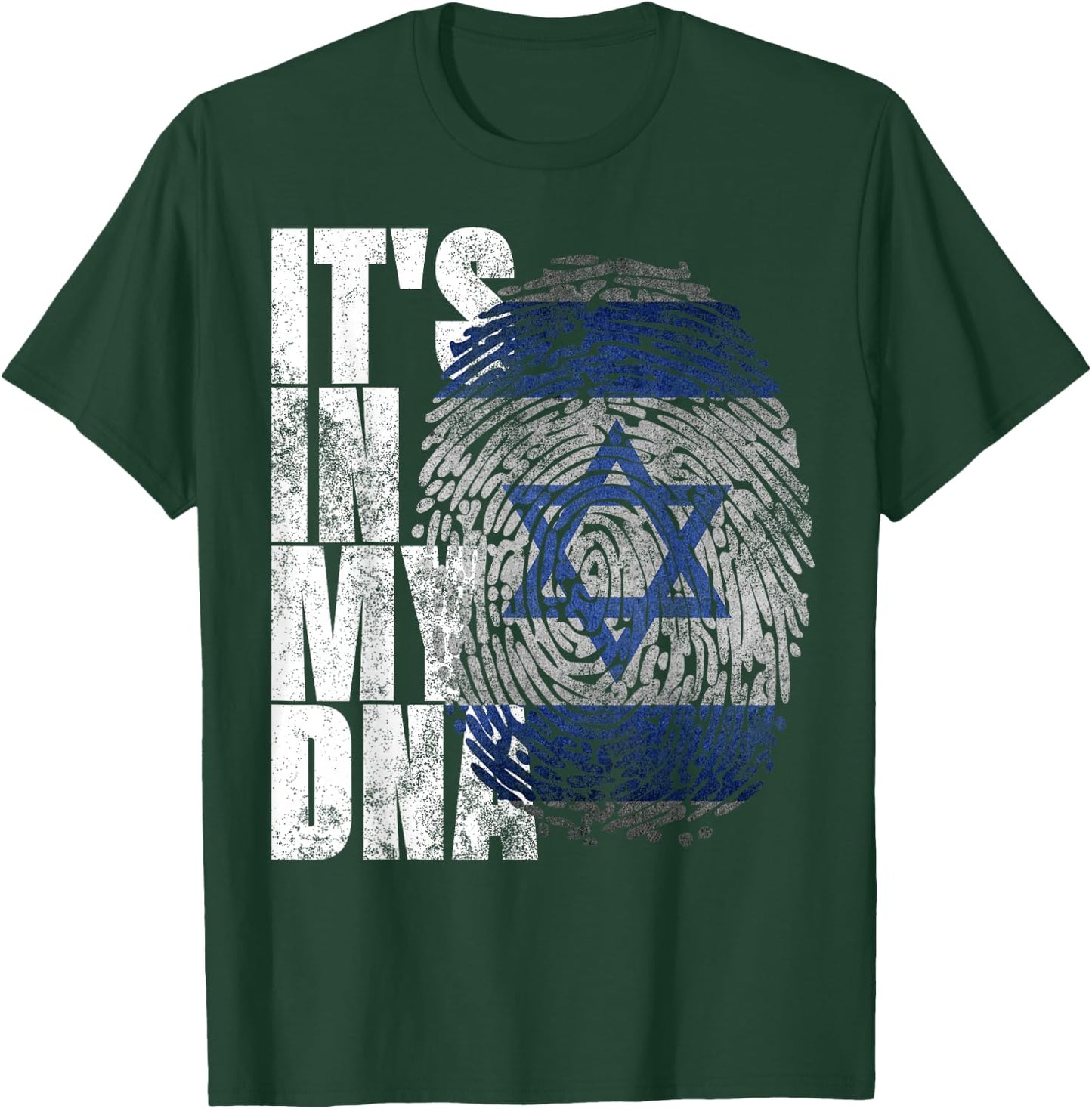 It's In My DNA Israel Religious Gifts Israeli Flag Jewish T-Shirt - T-Shirt | Forest