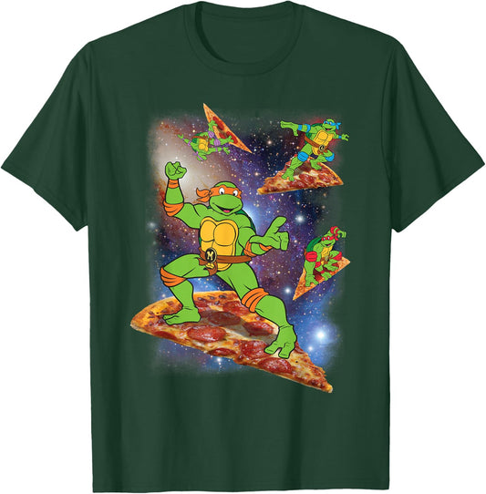 Teenage Mutant Ninja Turtles Cosmic Pizza Surfing T-Shirt - T-Shirt | Forest