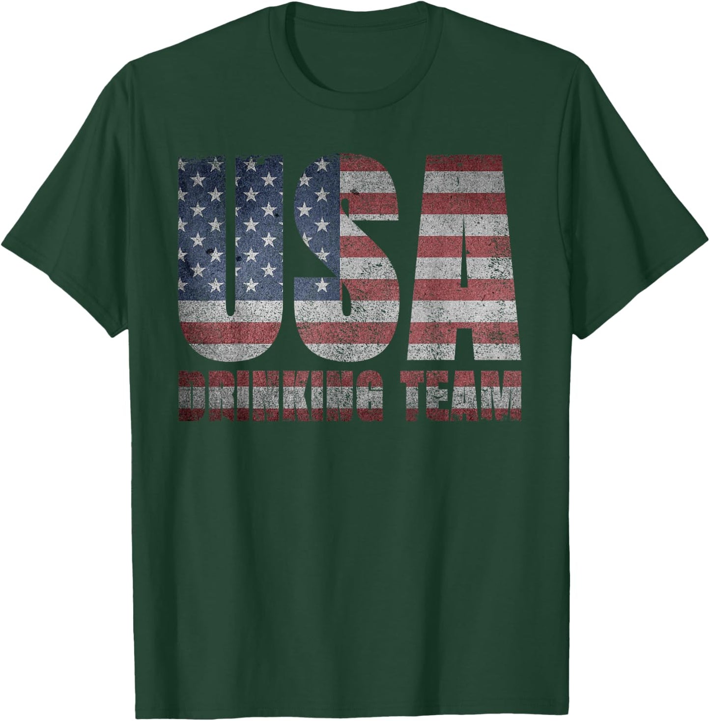 USA Drinking Team Shirt 4th of July Gifts US American Flag Men T-Shirt - T-Shirt | Forest