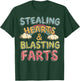 Stealing Hearts And Blasting Farts Funny Valentines T-Shirt - T-Shirt | Forest