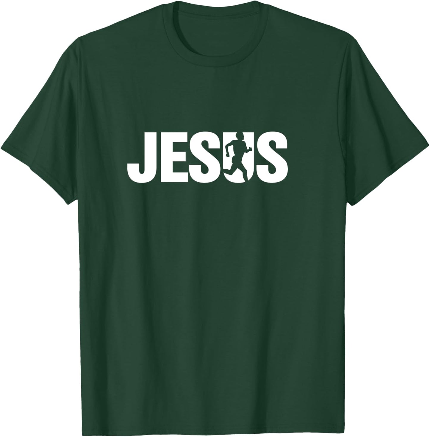 Jesus Christian Running, Cool Run Design Train T-Shirt - T-Shirt | Forest