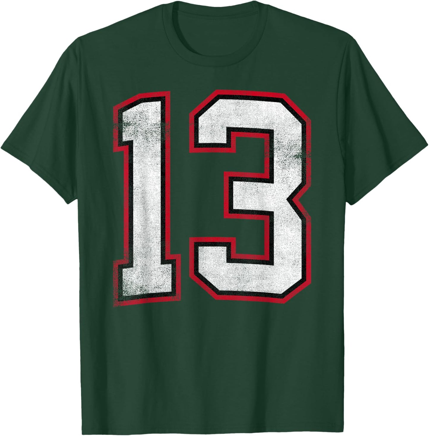 Number Thirteen 13 T-Shirt - T-Shirt | Forest