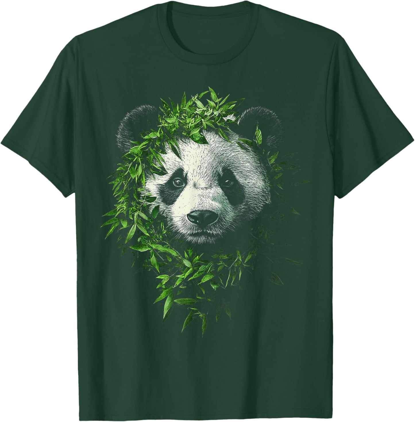 Panda Cute Face Animal Lover Drawing Motif Panda T-Shirt - T-Shirt | Forest