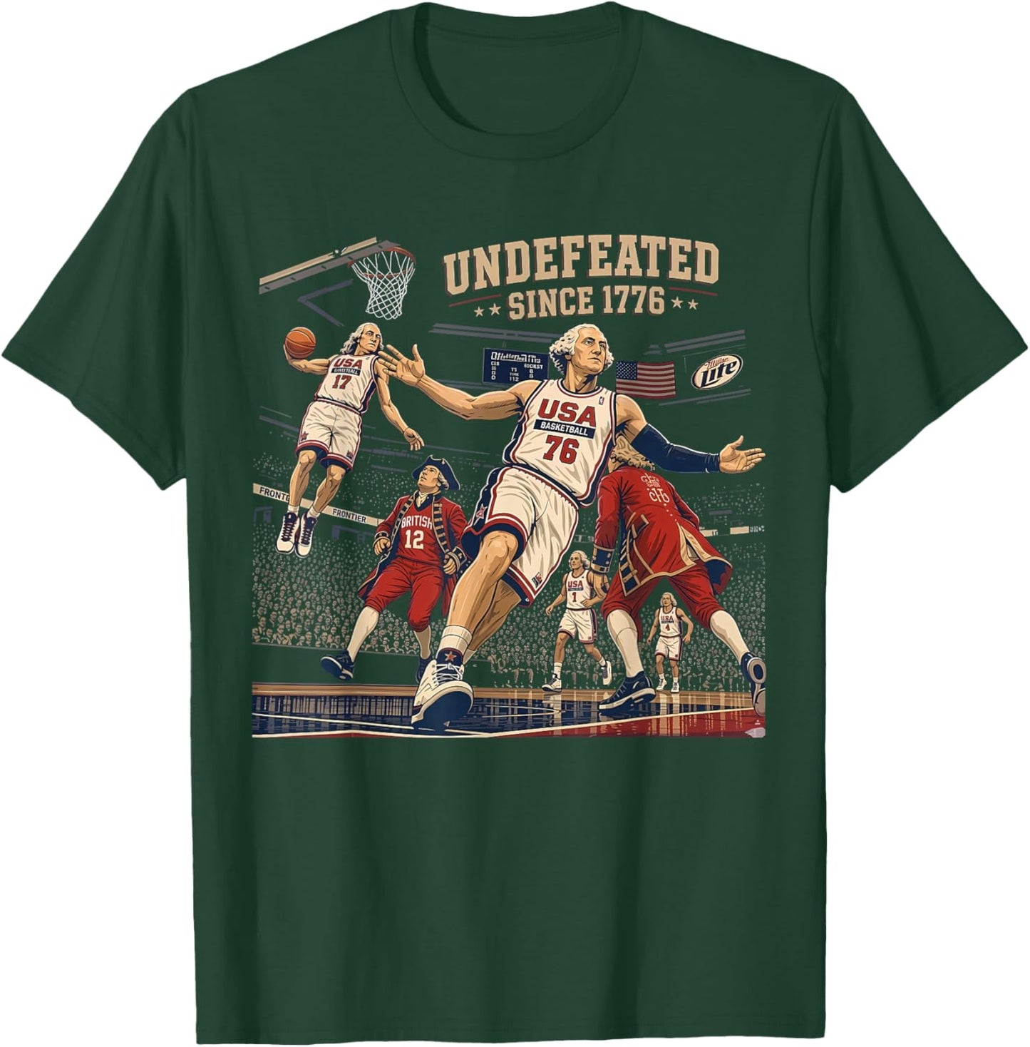 Undefeated Since 1776 America 4th of July Independence Day T-Shirt - T-Shirt | Forest
