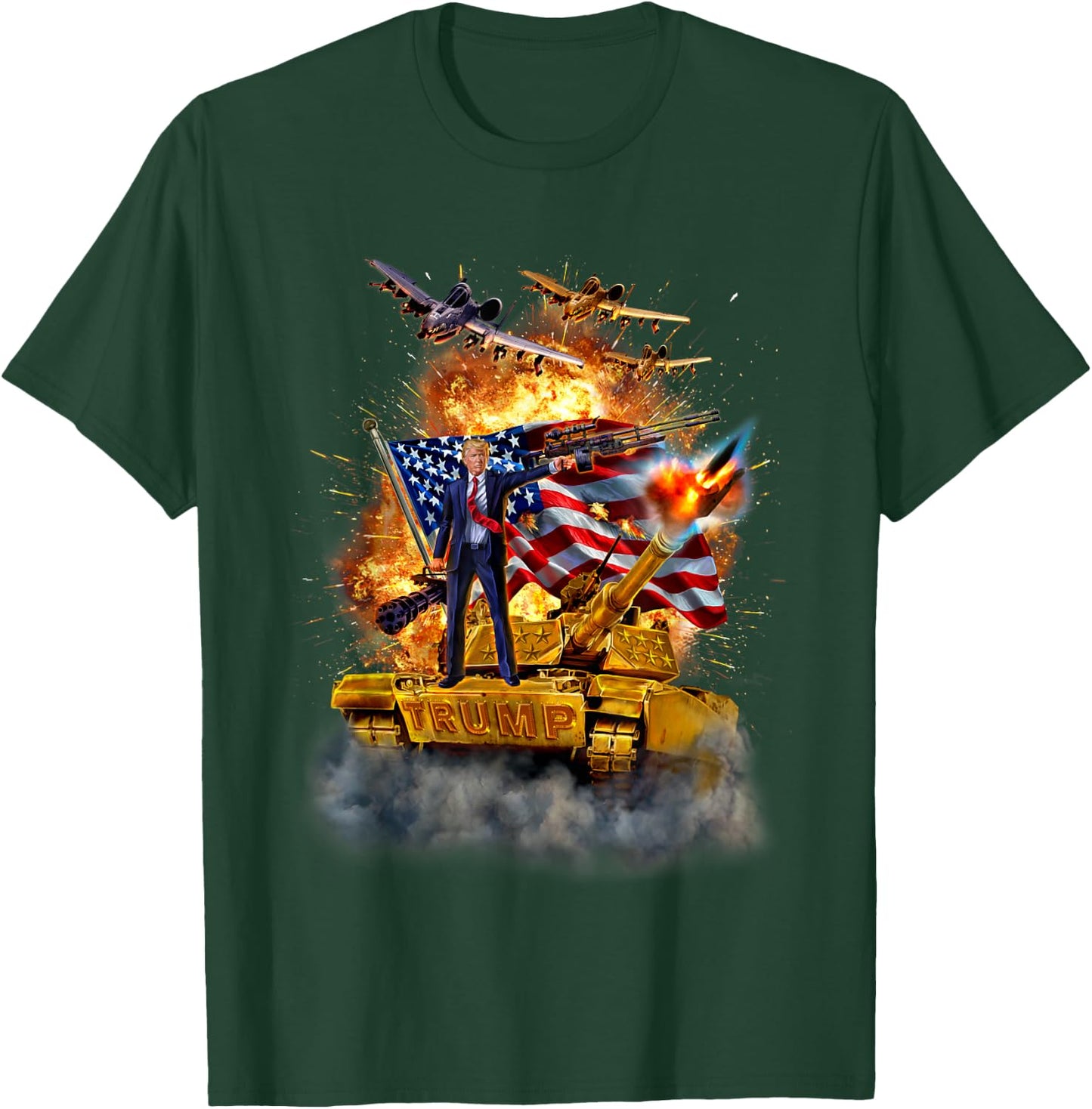 United States President Donald Trump Epic Battle T-Shirt - T-Shirt | Forest