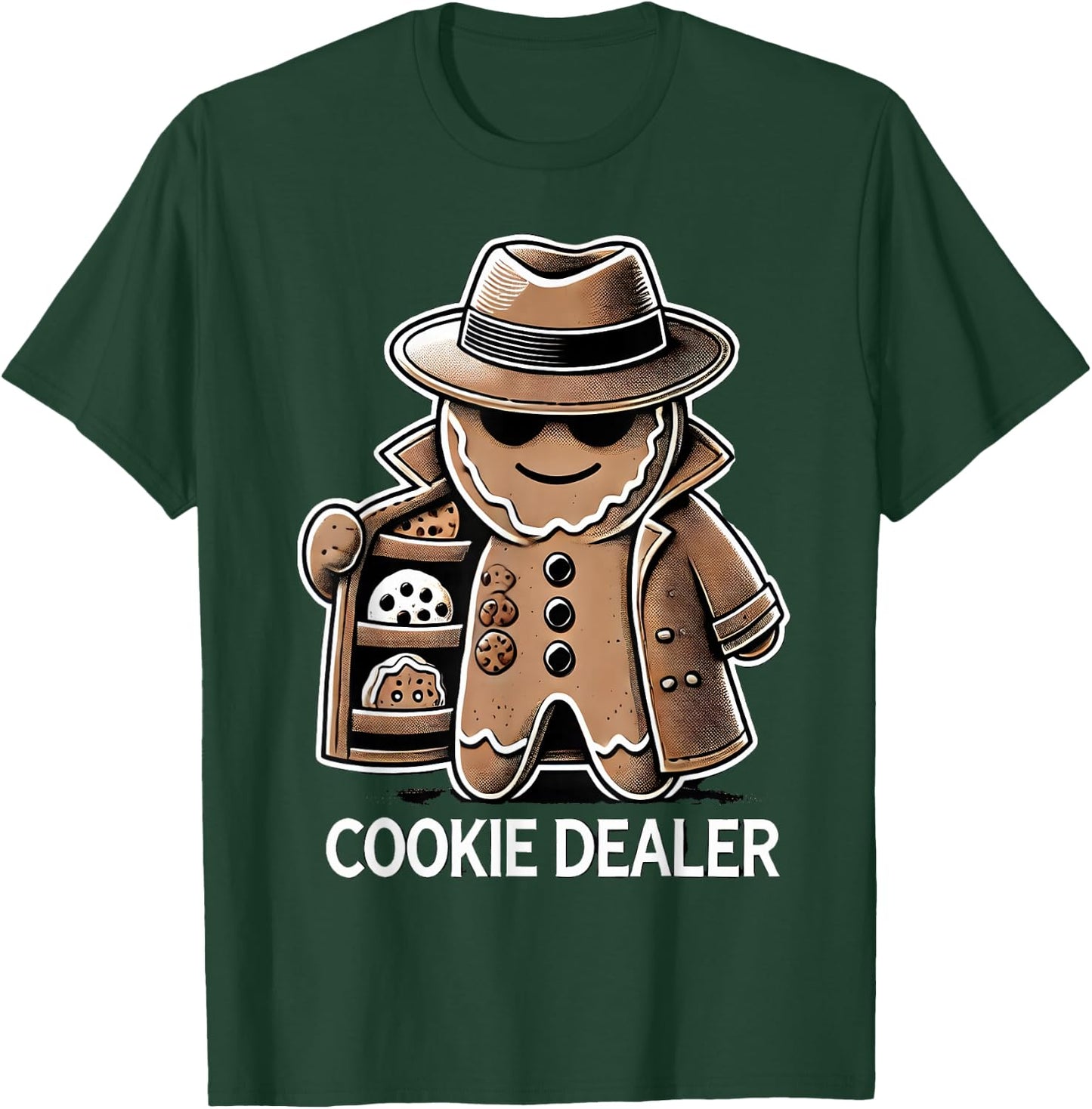 Gingerbread Cookie Dealer Funny Christmas Baking Design T-Shirt - T-Shirt | Forest