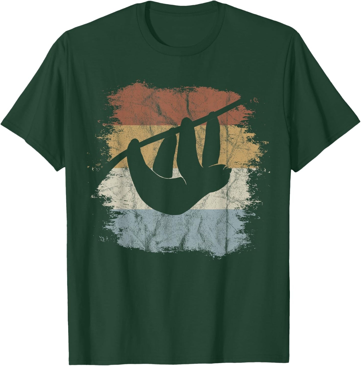 Retro Sloth Silhouette T-Shirt - T-Shirt | Forest