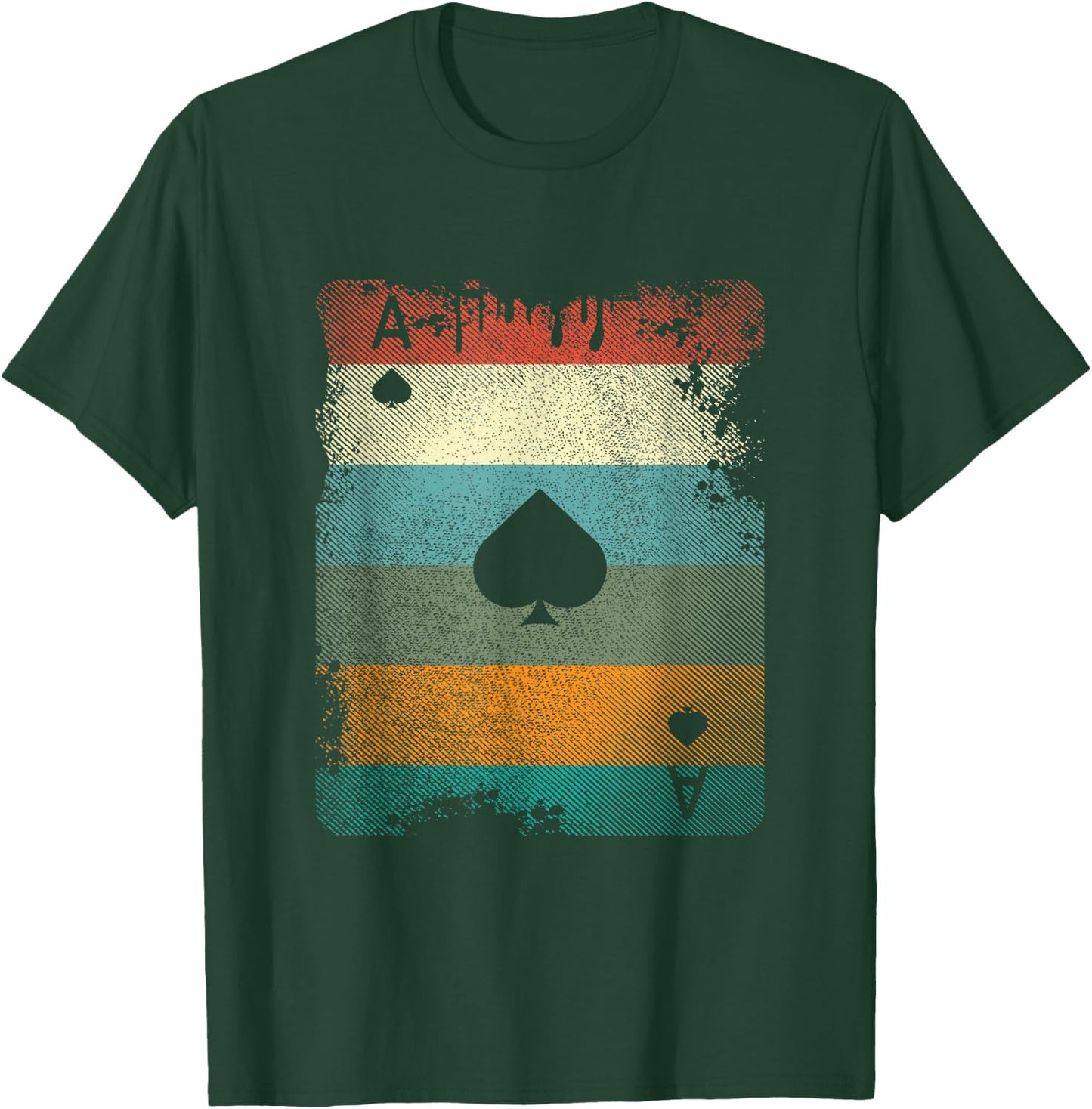 Vintage Poker Ace of Spades Retro Cards Gift T-Shirt - T-Shirt | Forest