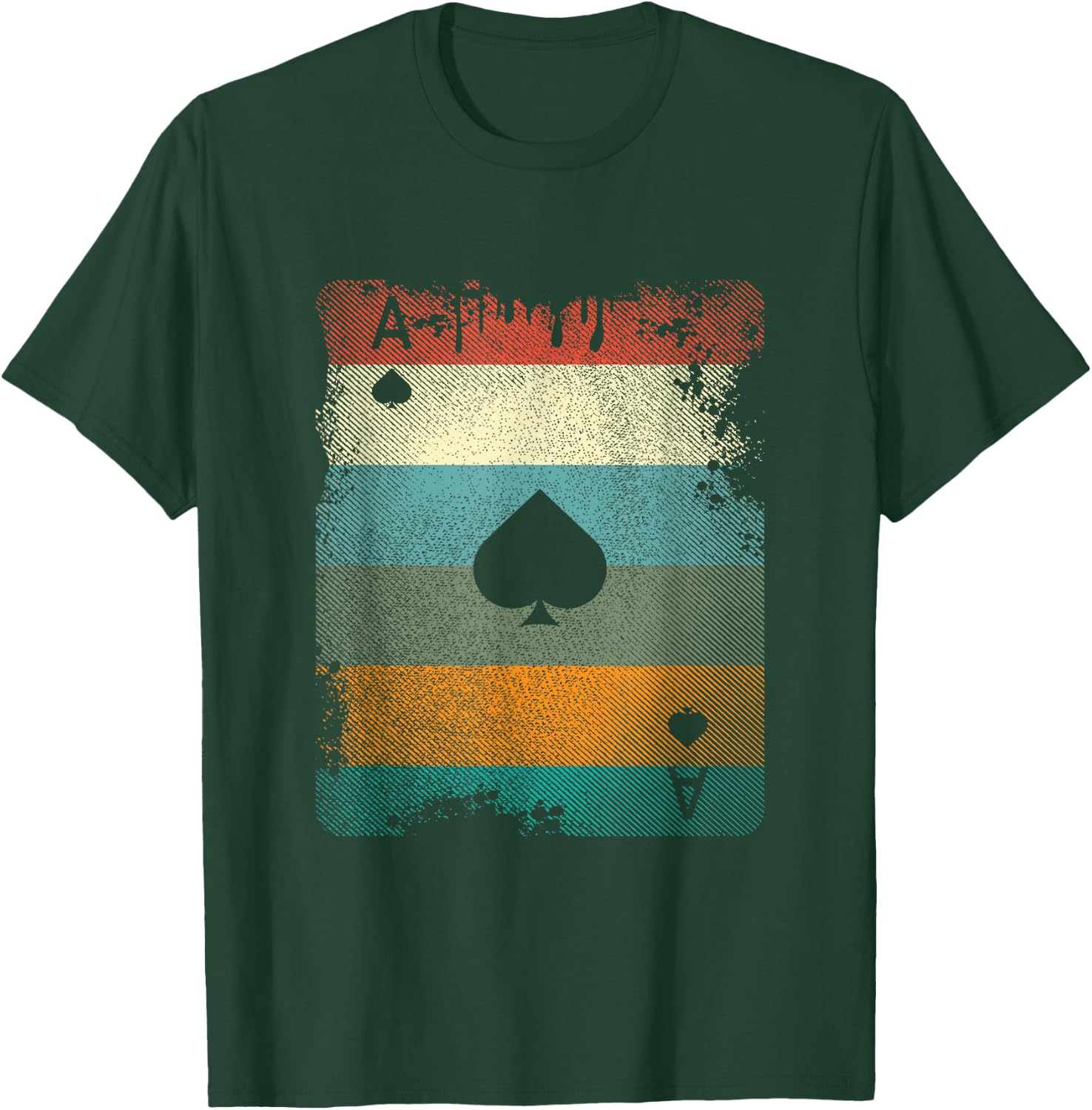 Vintage Poker Ace of Spades Retro Cards Gift T-Shirt - T-Shirt | Forest