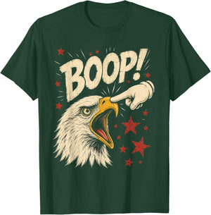 Funny Bald Eagle Boop Fourth of July Retro Humor T-Shirt - T-Shirt | Forest