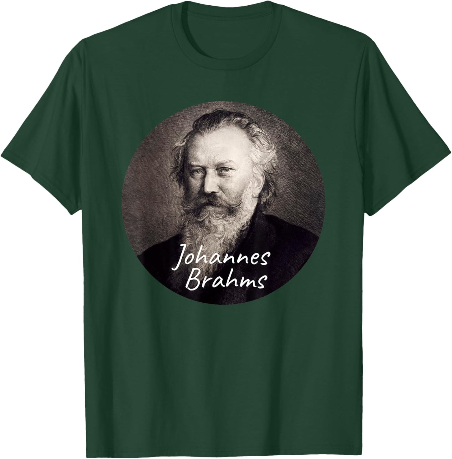 Johannes Brahms Composer Portrait T-Shirt - T-Shirt | Forest