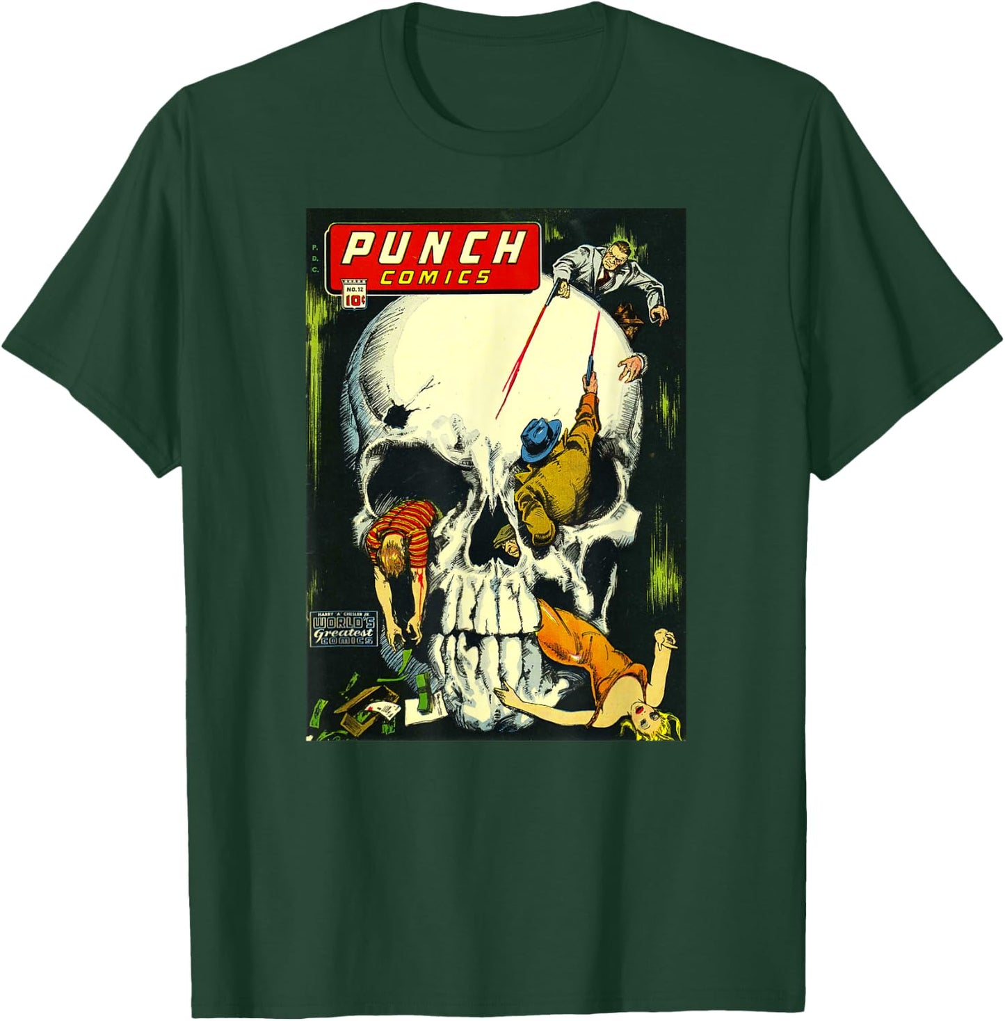 Classic Monster Poster Horror Comic Book T-Shirt - T-Shirt | Forest