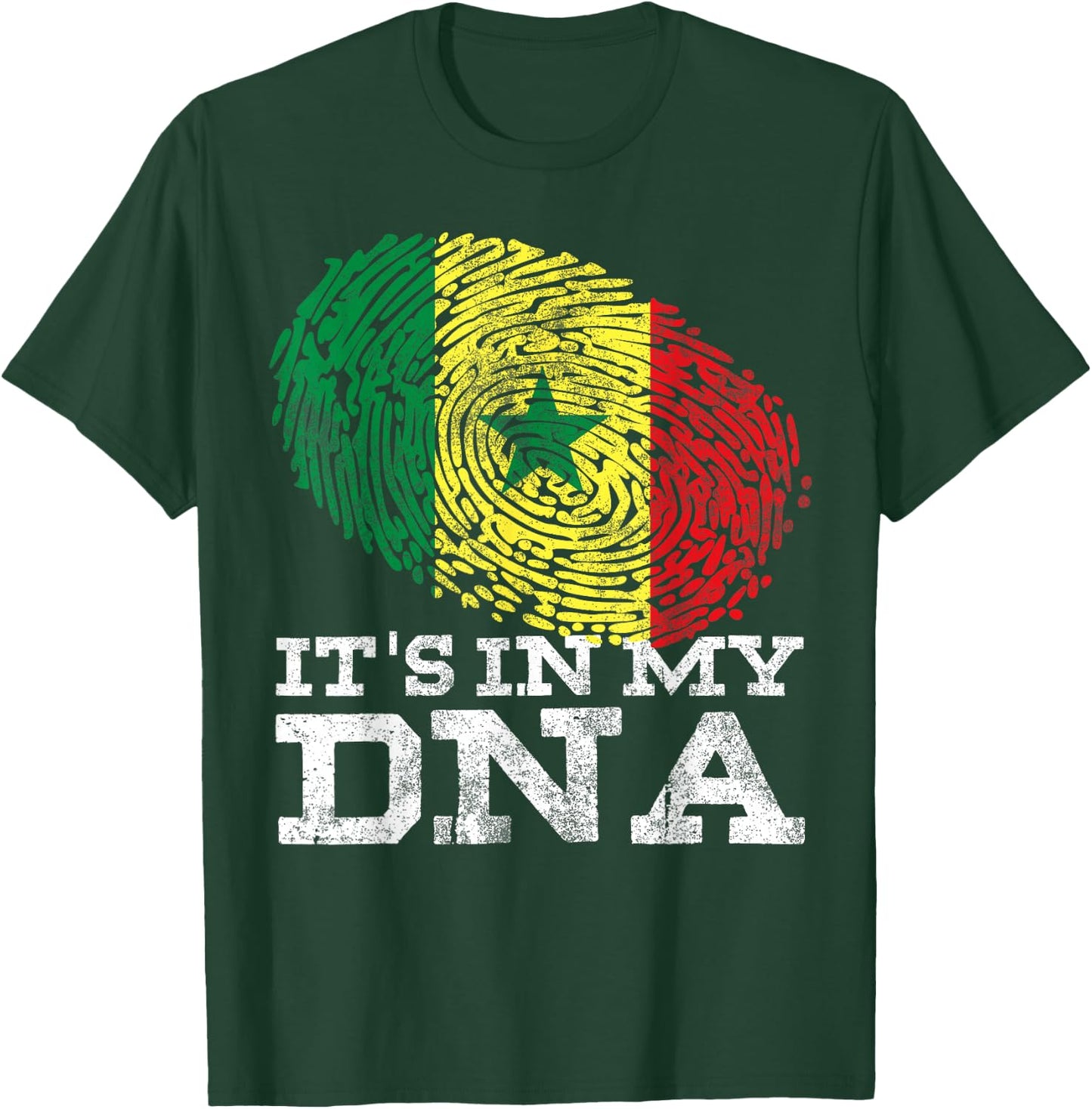 It's In My DNA Senegalese Gifts Afro-American Senegal Flag T-Shirt - T-Shirt | Forest