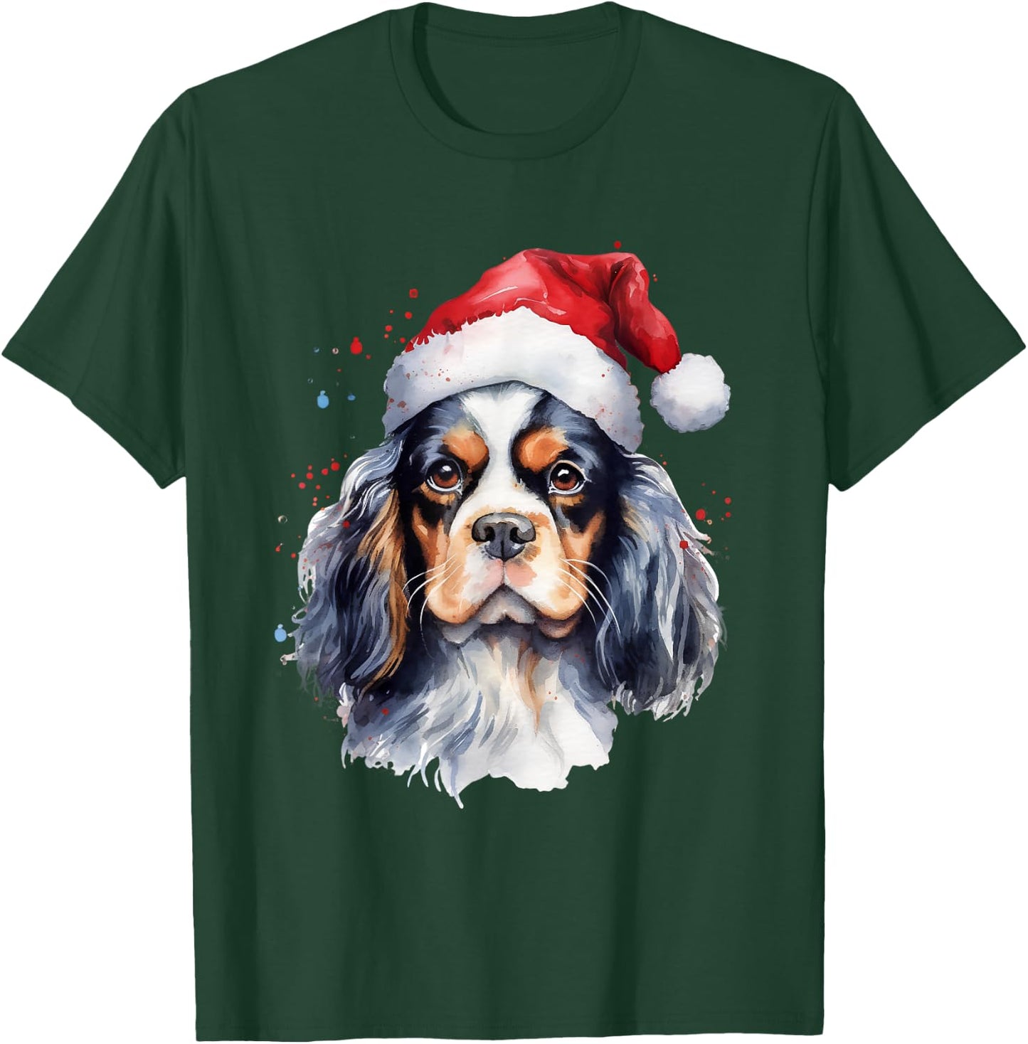 Cavalier King Charles Christmas Dog T-Shirt - T-Shirt | Forest