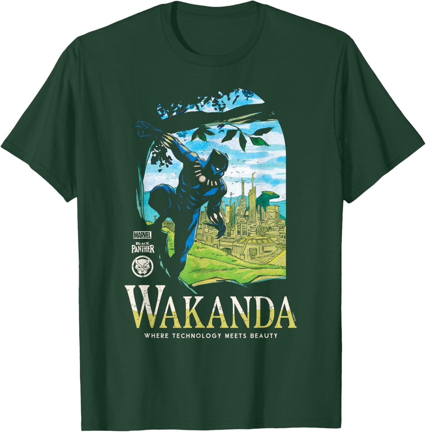 Black Panther - Destination T-Shirt - T-Shirt | Forest