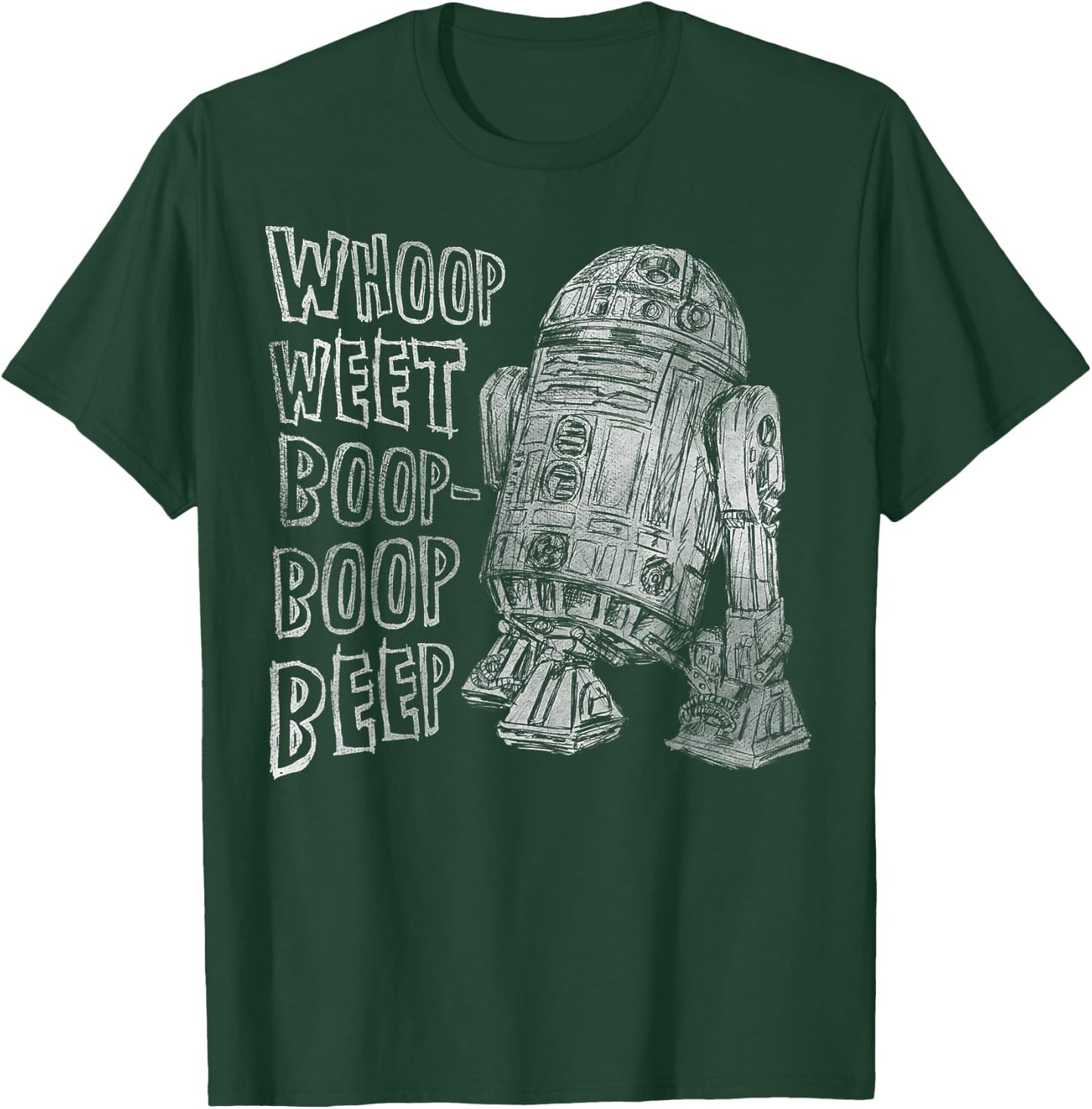 Star Wars Classic R2-D2 Droid Outline Words of Wisdom T-Shirt - T-Shirt | Forest
