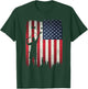 Tennis USA American Flag 4th of July Patriotic Sports Women Kids Men T-Shirt - T-Shirt | Forest
