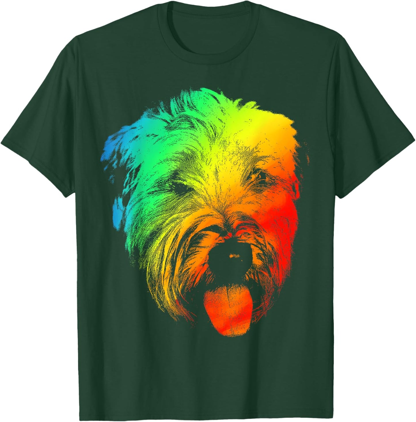 SOFT COATED WHEATEN TERRIER Colorful Rainbow Retro Pet Gifts T-Shirt - T-Shirt | Forest