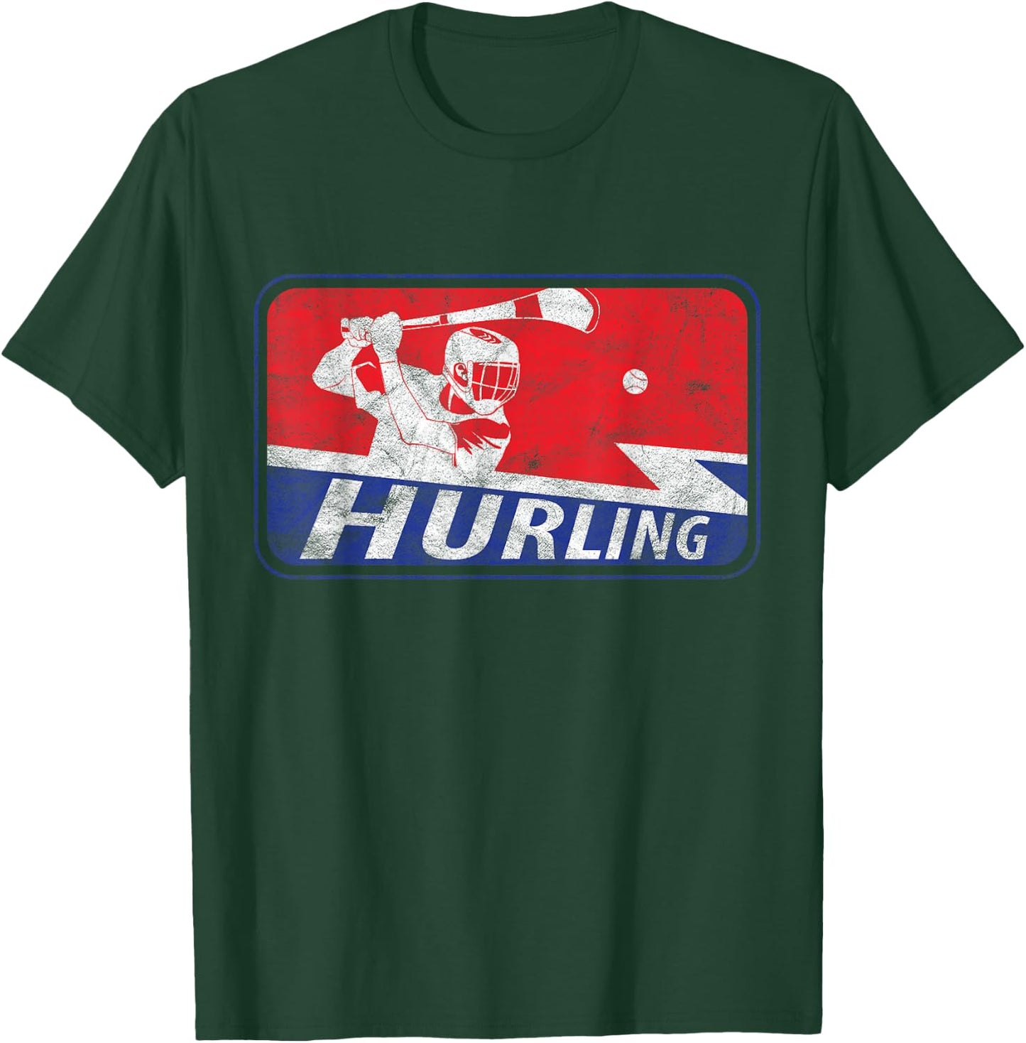Ireland National Sport Hurling Player Irish Sliotar Stick T-Shirt - T-Shirt | Forest