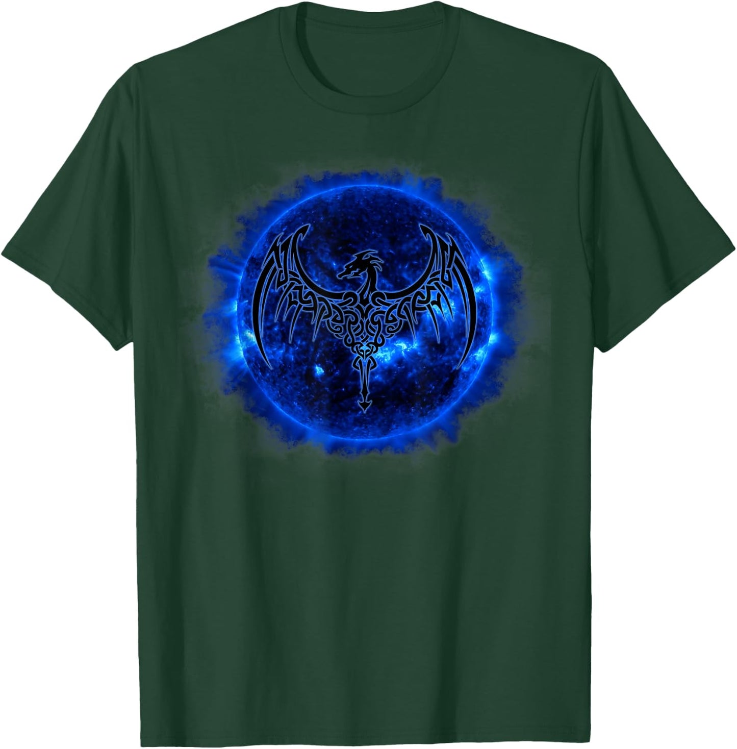 Celtic Dragon Blue Sun T Shirt Tattoo T-Shirt - T-Shirt | Forest