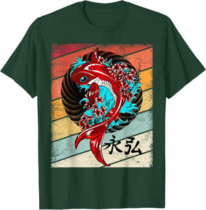 Vintage Koi Fish Retro Graphic T-Shirt - T-Shirt | Forest