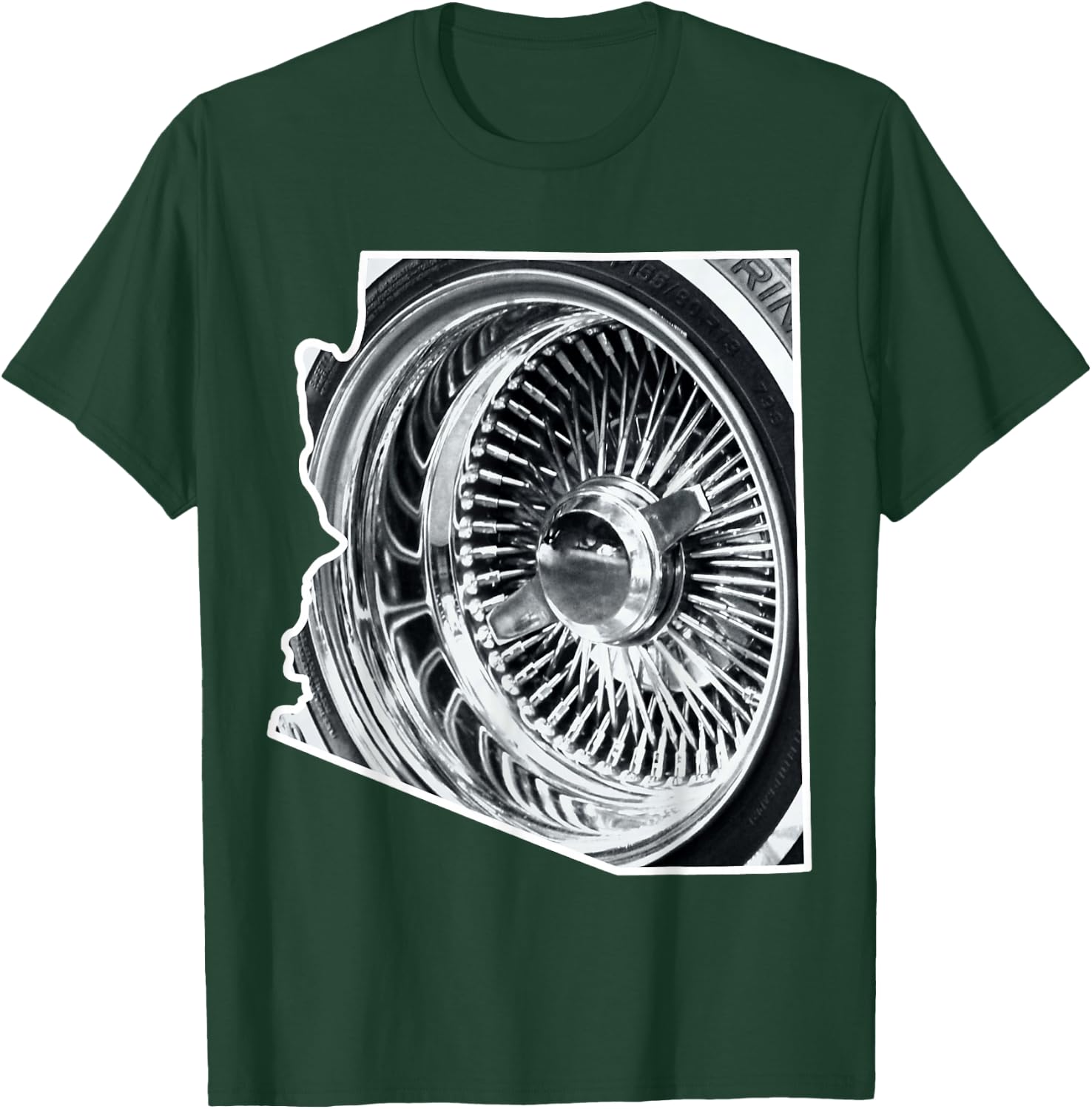Arizona Lowrider Wheel T-Shirt - T-Shirt | Forest