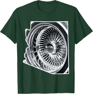 Arizona Lowrider Wheel T-Shirt - T-Shirt | Forest