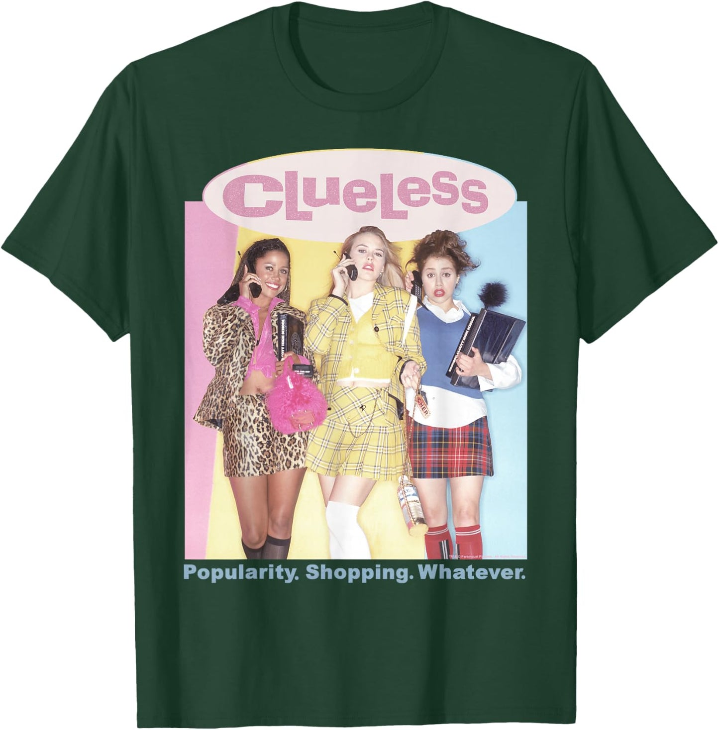 Clueless Cher's Trio Popularity Shopping Graphic T-Shirt - T-Shirt | Forest