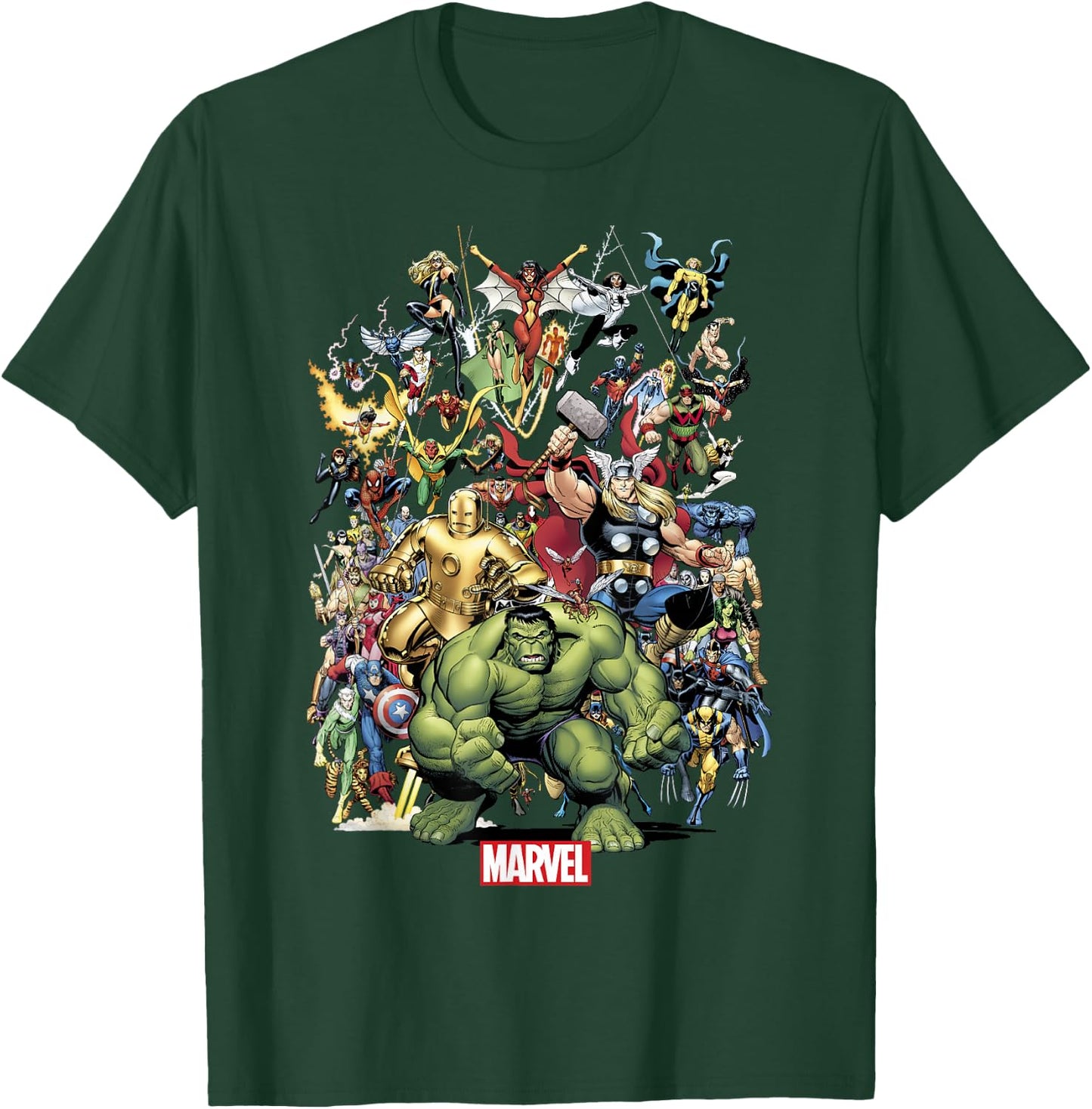 Marvel Exclusive Franchise Superhero Collage T-Shirt - T-Shirt | Forest