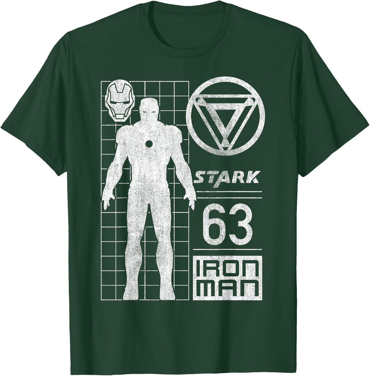 Iron Man Stark Industries 63 Moto Geometric Graphic T-Shirt - T-Shirt | Forest