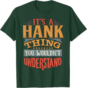 Hank Name T-Shirt - T-Shirt | Forest