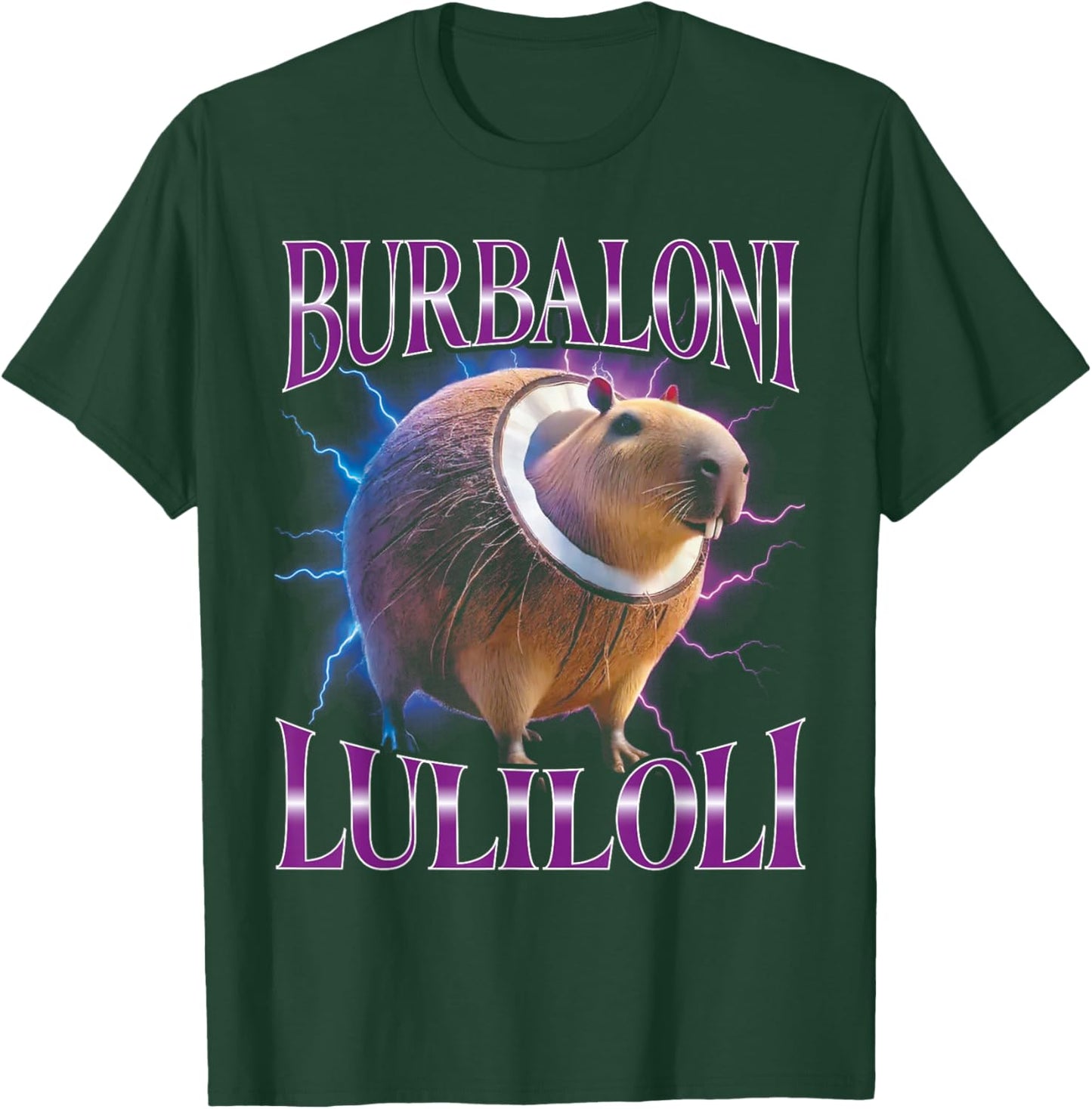Surreal Italian Brainrot Meme Burbaloni Luliloli Funny T-Shirt - T-Shirt | Forest