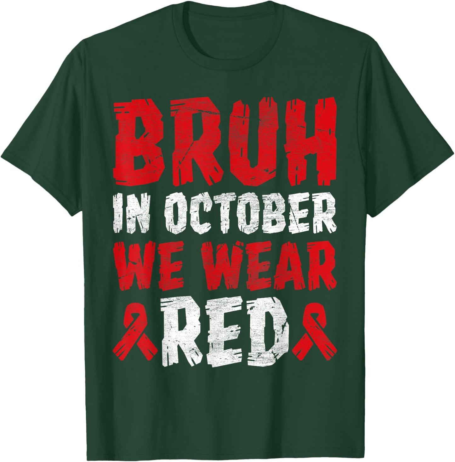 Red Ribbon Week Shirt for Kids Boys Bruh In October Wear Red T-Shirt - T-Shirt | Forest