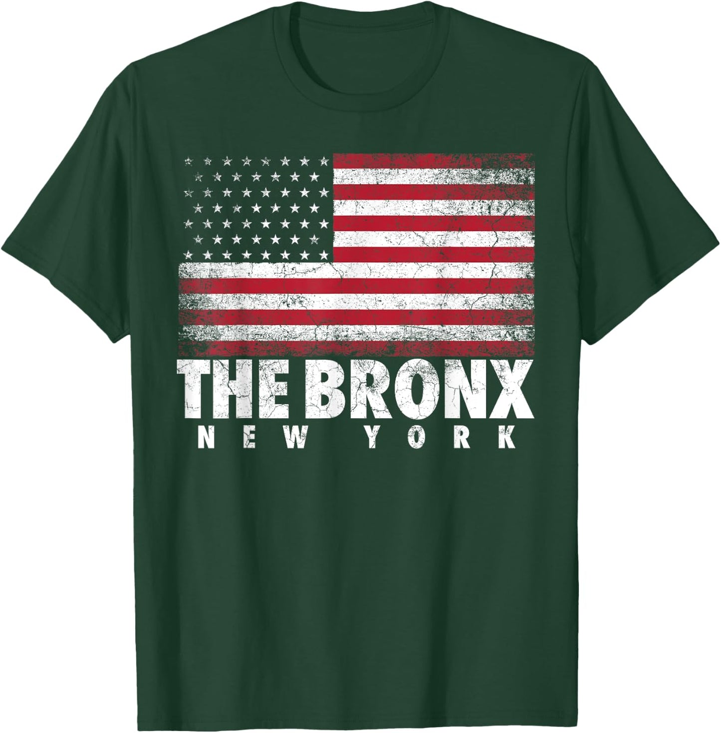 4th of July The Bronx New York NY American Flag USA T-Shirt - T-Shirt | Forest
