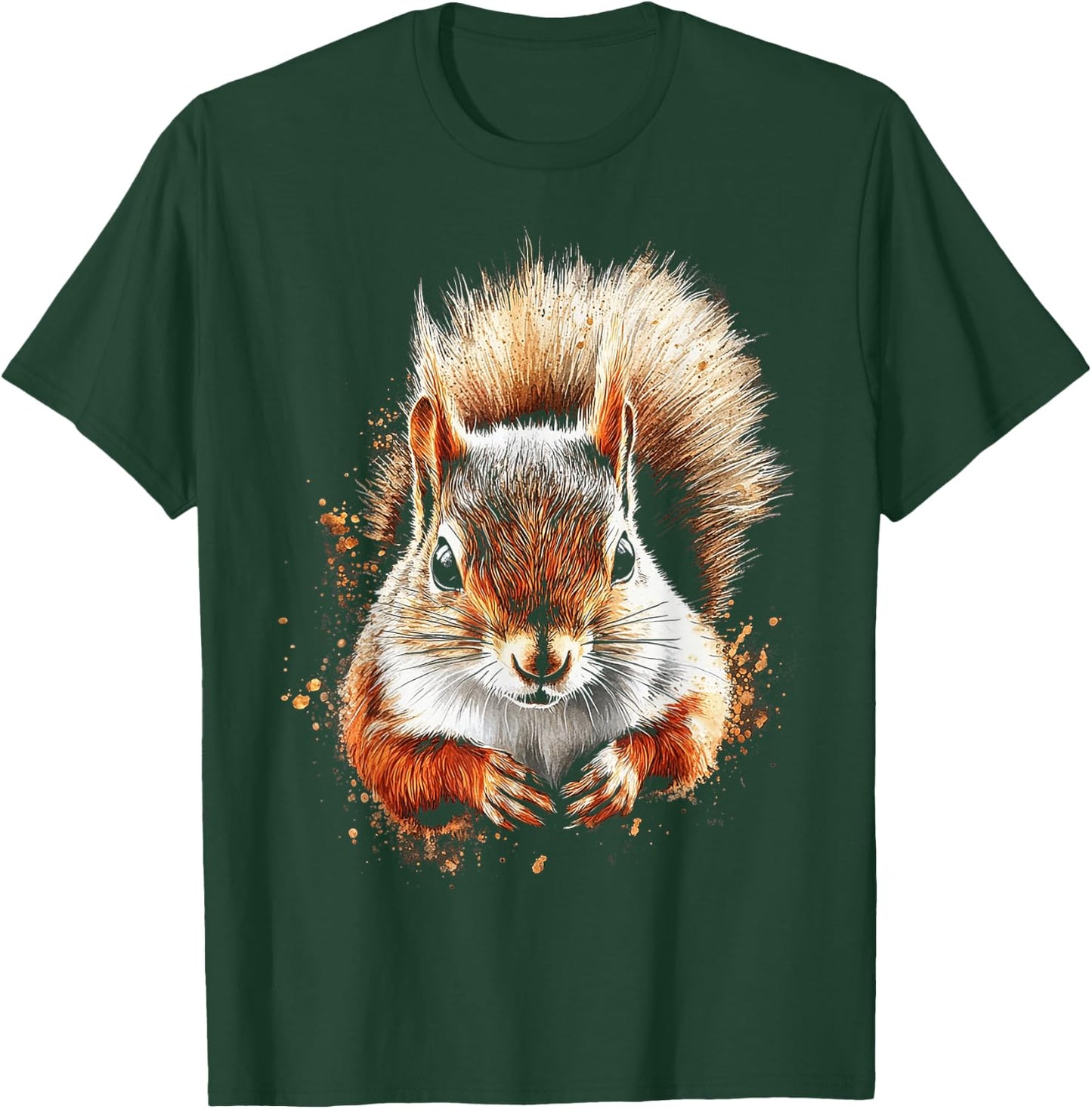 Squirrel Animal Graphic Painting Art Squirrel T-Shirt - T-Shirt | Forest