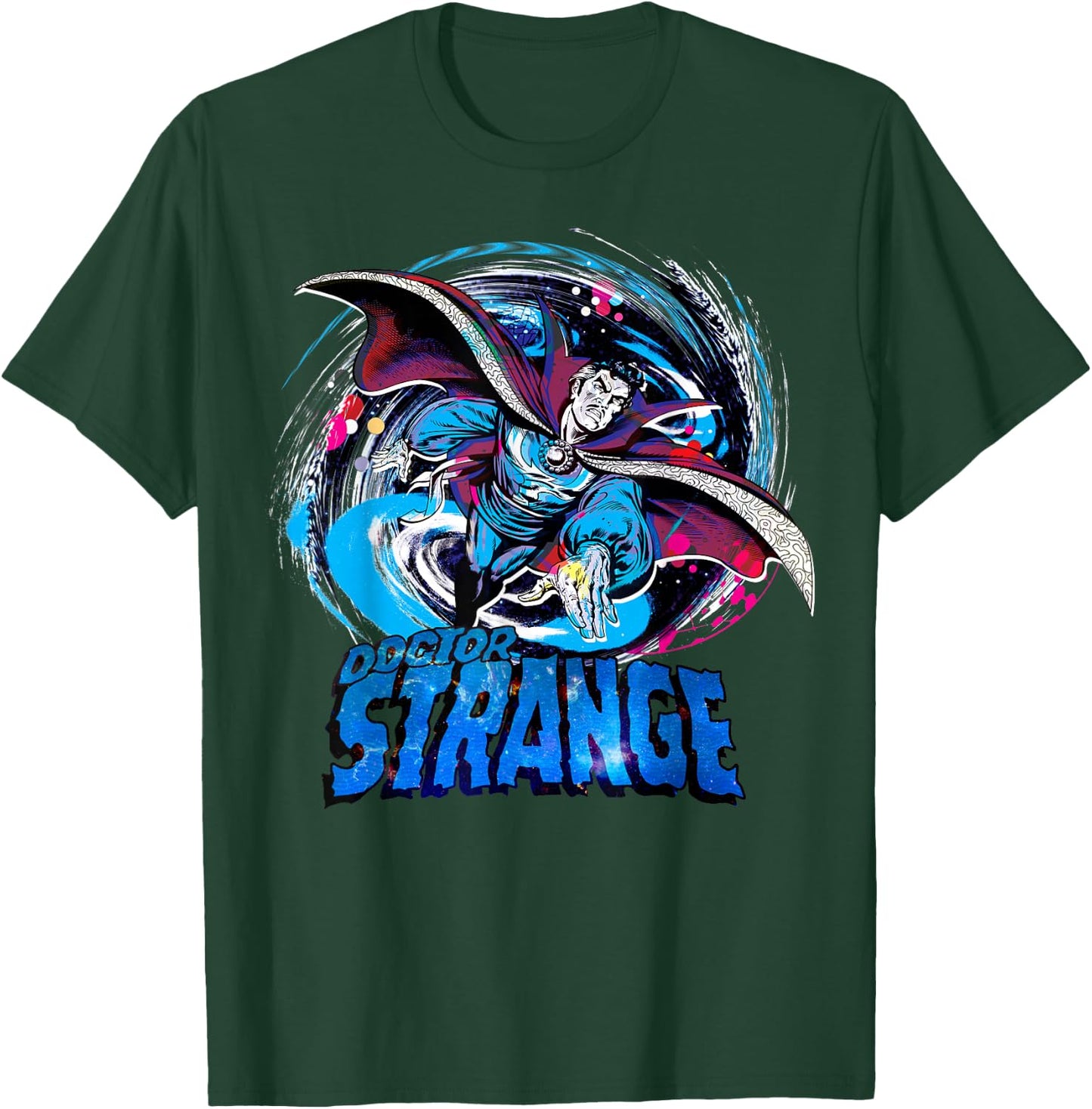 Marvel Doctor Strange Classic Retro Magic Warp Logo T-Shirt - T-Shirt | Forest