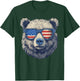 Bear Sunglasses American Flag 4th Of July T-Shirt - T-Shirt | Forest