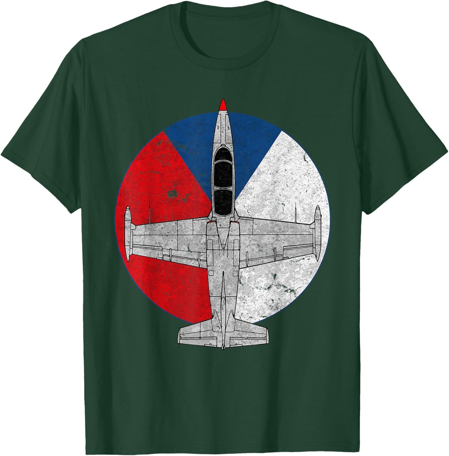 L-39 Albatros Czech Jet Aircraft Vintage Pilot T-Shirt - T-Shirt | Forest