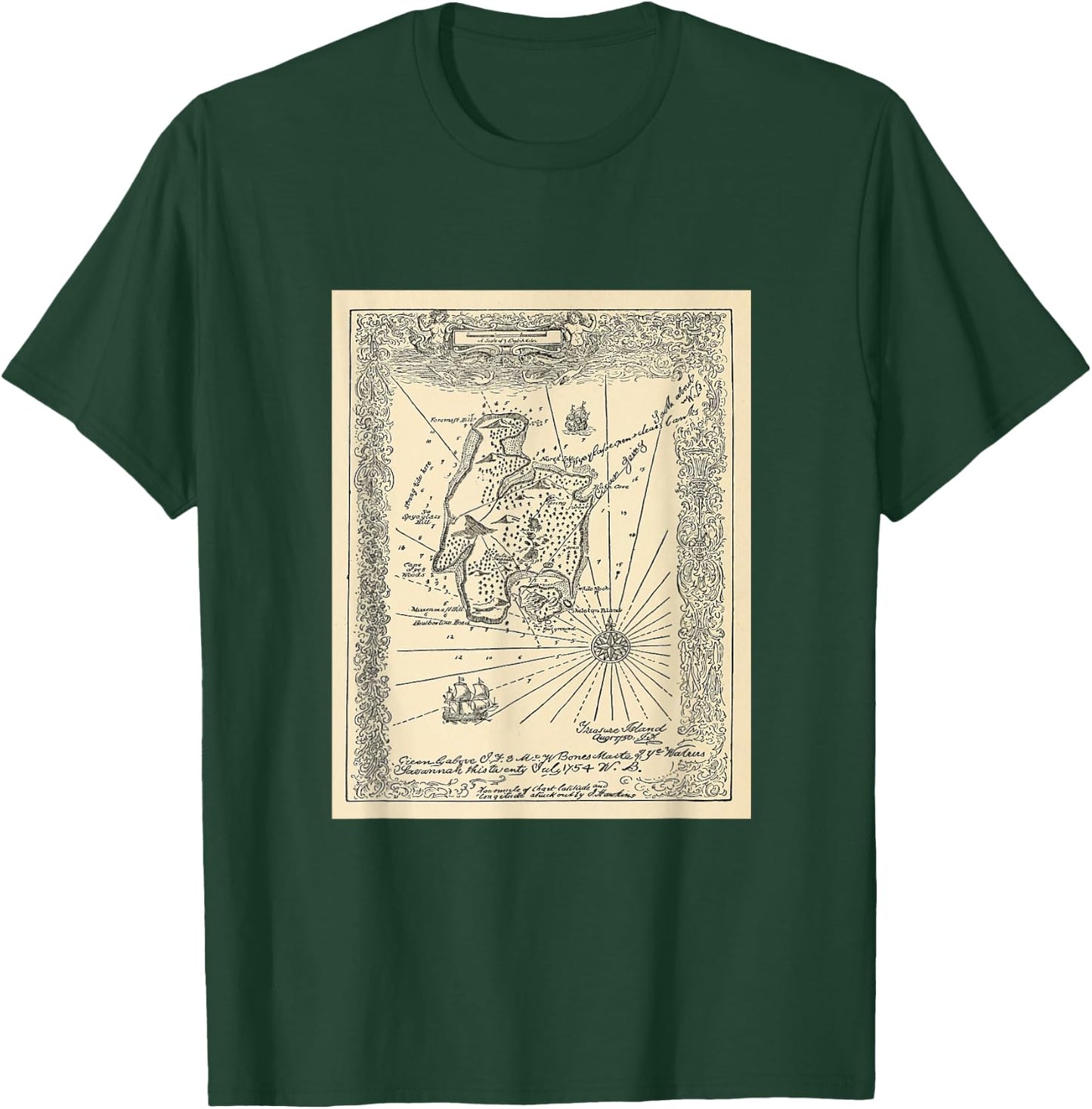 Treasure Island Map T Shirt T-Shirt - T-Shirt | Forest