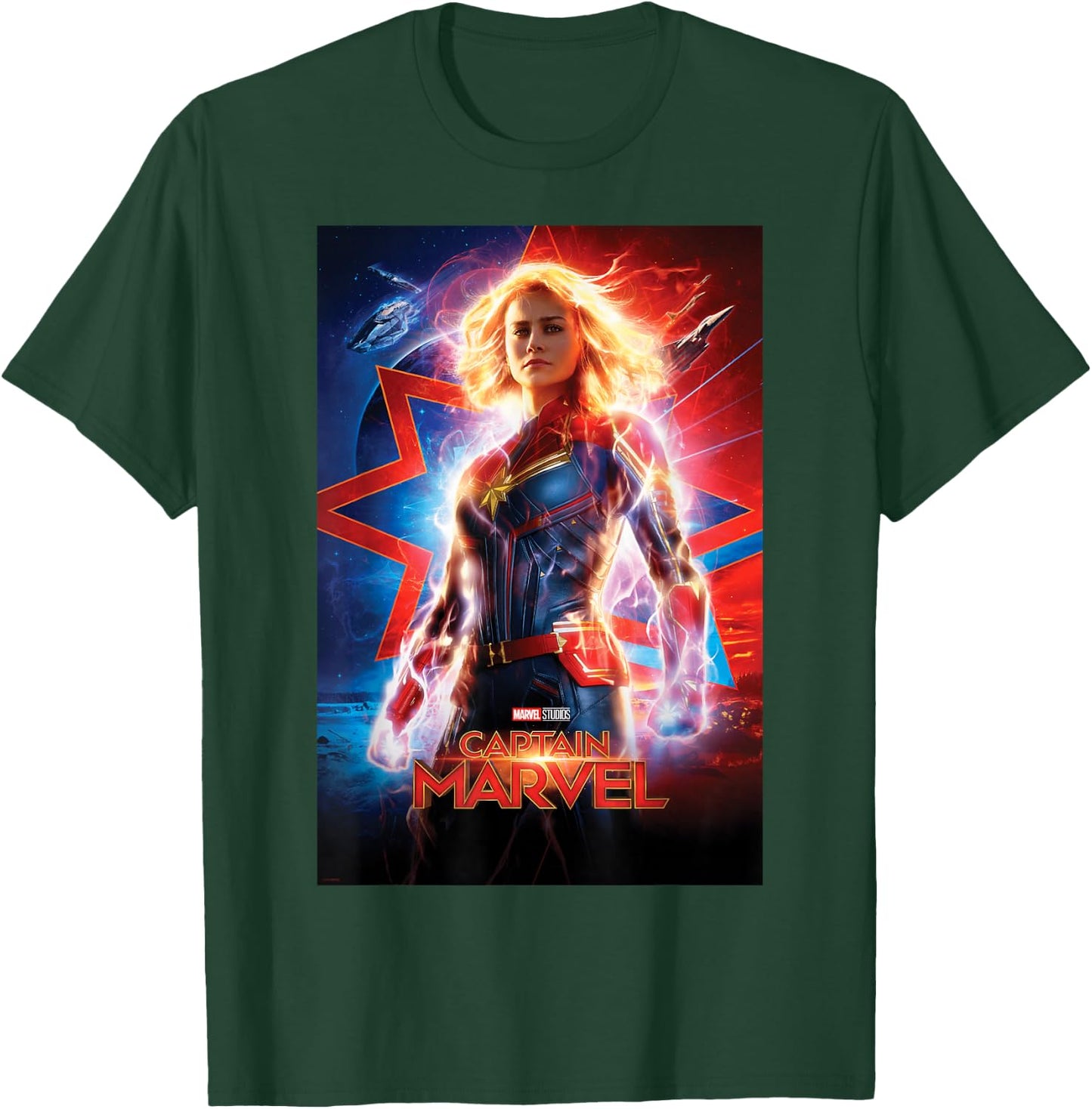Marvel Captain Marvel Suited Up Poster T-Shirt - T-Shirt | Forest