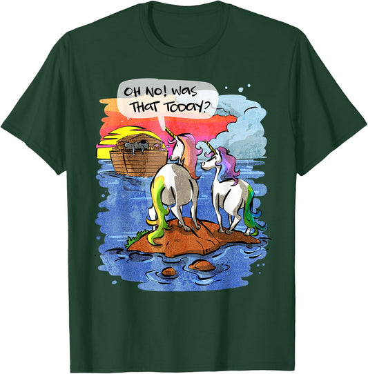 Noah Guy Unicorn Noahs Ark Gift Girls And Adults T-Shirt - T-Shirt | Forest