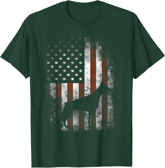 4th Of July Dog Shirt & Doberman Pinscher American Flag Patriotic Youth Boys Black Short Sleeve Classic Fit Small T-Shirt - T-Shirt | Forest