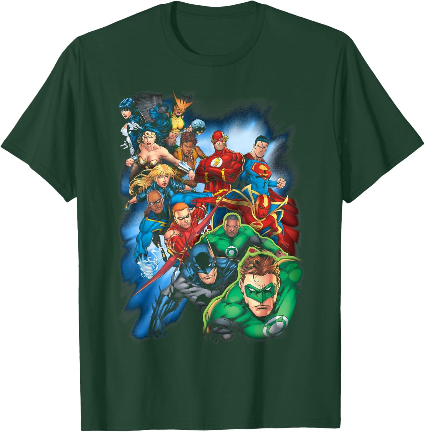 Justice League Mighty Heroes Unite Small T-Shirt - T-Shirt | Forest