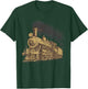 Cool Steam Train Art Women Locomotive Train Lover T-Shirt - T-Shirt | Forest