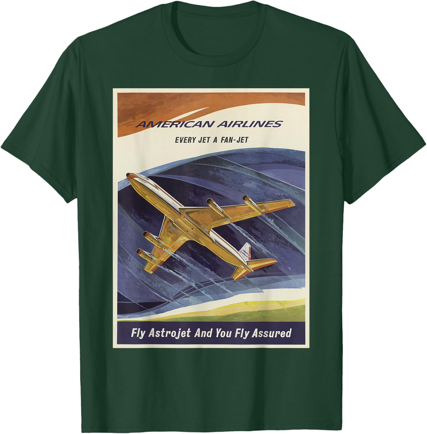 Vintage poster - Astrojet Retro T-Shirt - T-Shirt | Forest