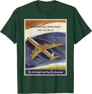 Vintage poster - Astrojet Retro T-Shirt - T-Shirt | Forest